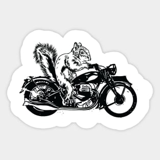 Squirrel Biker Design - For Squirrel Lovers Sticker